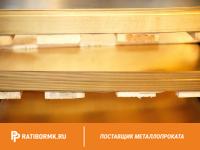 Лист латунный 10х600х1500 мм ЛС59-1 ГОСТ 2208-2007