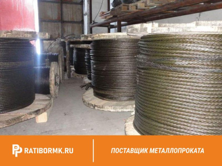 Канат стальной 3,8 мм ГОСТ 3066-80 6х7(1+6)+1х7(1+6)
