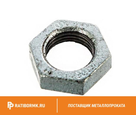 Контргайка стальная оцинкованная Ду 40 1 1/2'' ГОСТ 8965-75